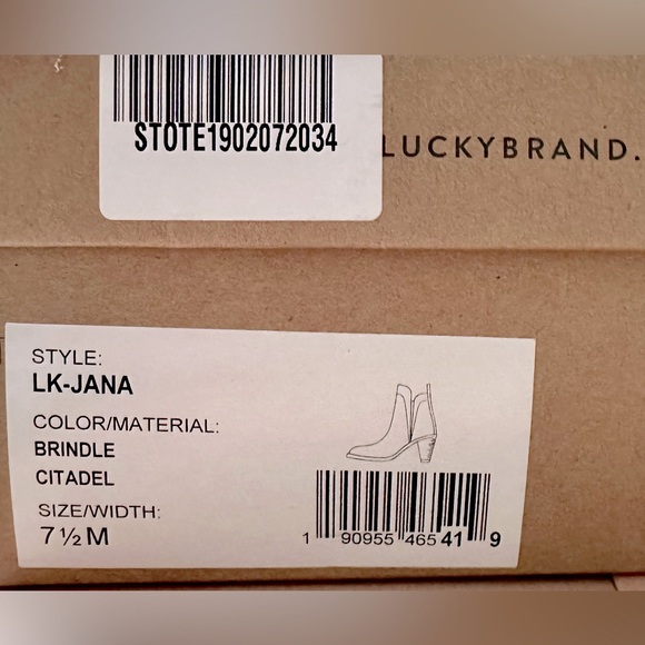 Lucky Brand Jana Leather Ankle Boots 7.5 M - Picture 6 of 6